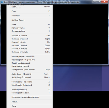 Free MKV Player screenshot