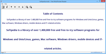 Free MobiPocket Reader screenshot