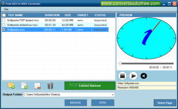 Free MOV to WMV Converter screenshot