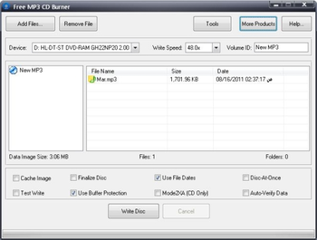 Free MP3 CD Burner screenshot