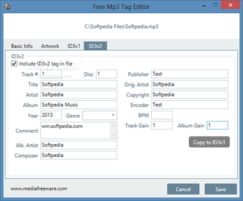 Free Mp3 Tag Editor screenshot 4