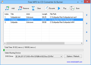Free MP3 to CD Converter & Burner screenshot