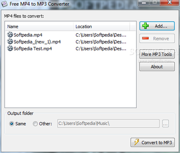 Free MP4 to MP3 Converter screenshot