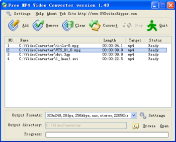 Free MP4 Video Converter screenshot