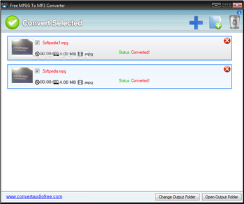 Free MPEG To MP3 Converter screenshot