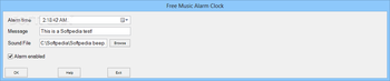 Free Music Alarm Clock screenshot