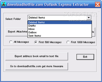 Free Outlook Express Extractor screenshot 2