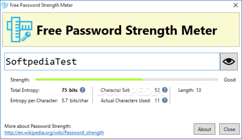 Free Password Strength Meter screenshot