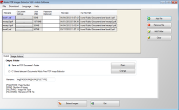 Free PDF Image Extractor screenshot