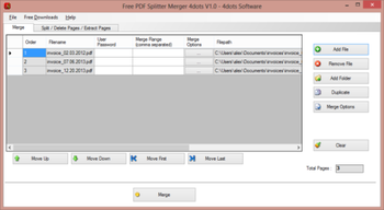 Free PDF Splitter Merger screenshot