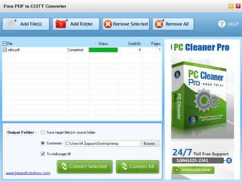 Free PDF to CCITT Converter screenshot