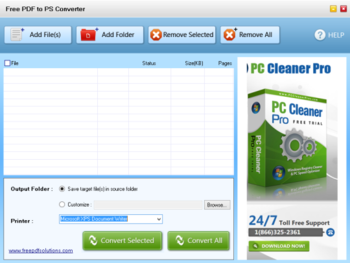 Free PDF to PS Converter screenshot