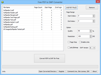 Free PDF to SWF Converter screenshot