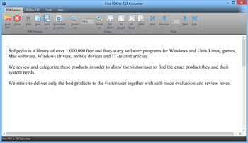 Free PDF to TXT Converter screenshot