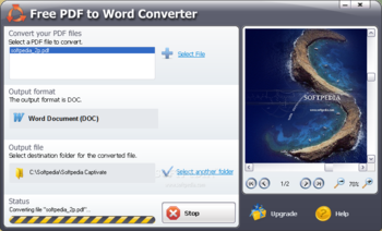 Free PDF to Word Converter screenshot