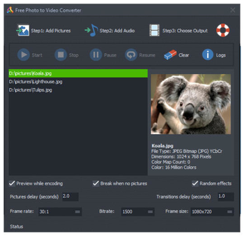 Free Photo to Video Converter screenshot