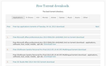 Free PHP Automatic Torrent Search Script screenshot
