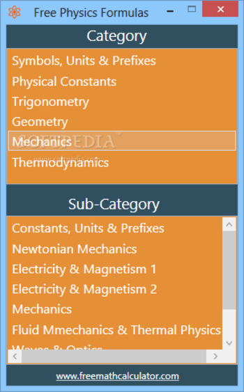 Free Physics Formulas screenshot