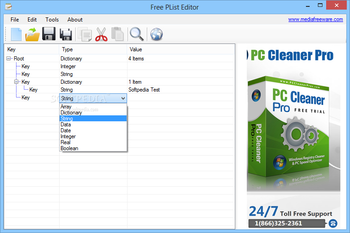 Free PList Editor screenshot