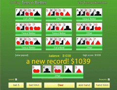Free Poker 10's or Better 10-Play screenshot 3