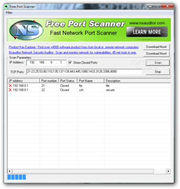 Free Port Scanner screenshot