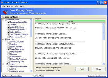 Free Privacy Eraser screenshot 2