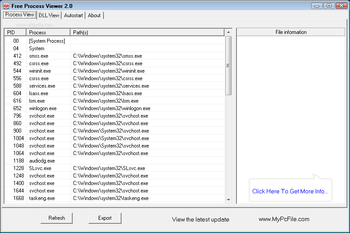 Free Process Viewer screenshot