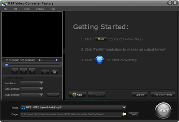 Free PSP Video Converter Factory screenshot 2