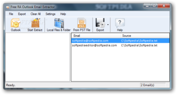 Free RA Outlook Email Extractor screenshot