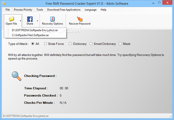 Free RAR Password Cracker Expert screenshot