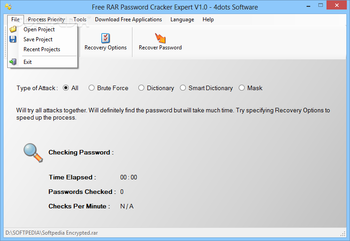 Free RAR Password Cracker Expert screenshot 2