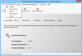 Free RAR Password Cracker Expert screenshot 3