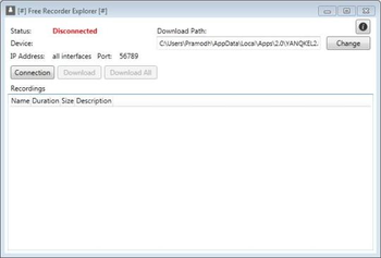 Free Recorder Explorer Portable screenshot