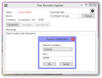 Free Recorder Explorer Portable screenshot