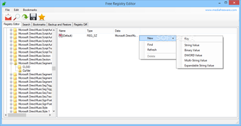 Free Registry Editor screenshot