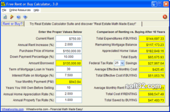 Free Rent or Buy Calculator screenshot 2