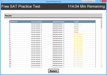 Free SAT Practice Test screenshot 2