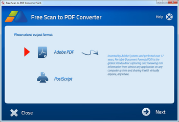 Free Scan to PDF Converter screenshot