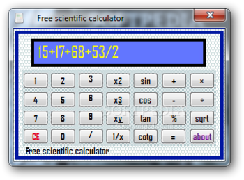 Free scientific calculator screenshot