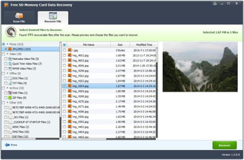 Free SD Memory Card Data Recovery screenshot