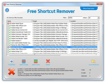 Free Shortcut Remover screenshot