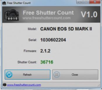 Free Shutter Count screenshot 2