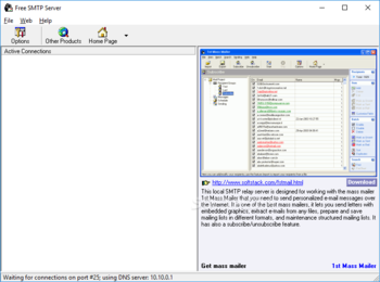 Free SMTP Server screenshot