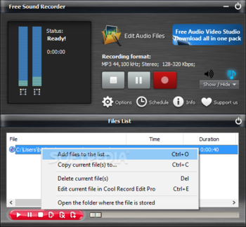 Free Sound Recorder screenshot 2