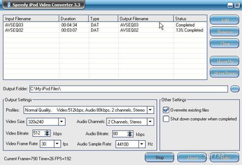 Free Speedy iPod Video Converter screenshot 3