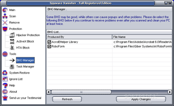 Free Spyware Vanisher screenshot 3