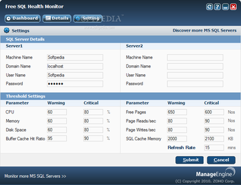 Free SQL Health Monitor screenshot