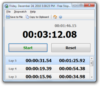 Free Stopwatch screenshot