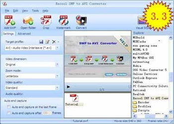 Free SWF to AVI Converter screenshot