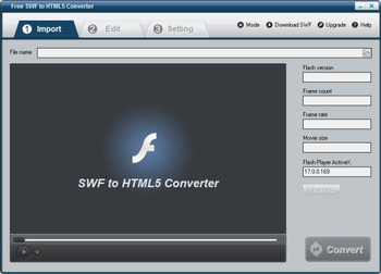 Free SWF to HTML5 Converter screenshot